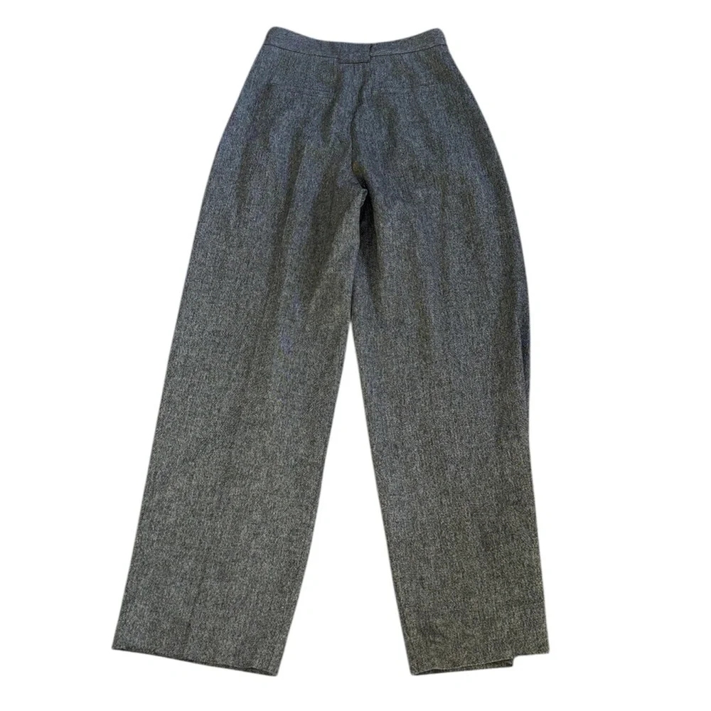 NEW Claudie Pierlot Paris High Waisted Pleated Trousers Pants in Molten Gray - 4